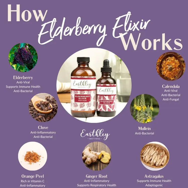 Elderberry Elixir Earthley Supplement