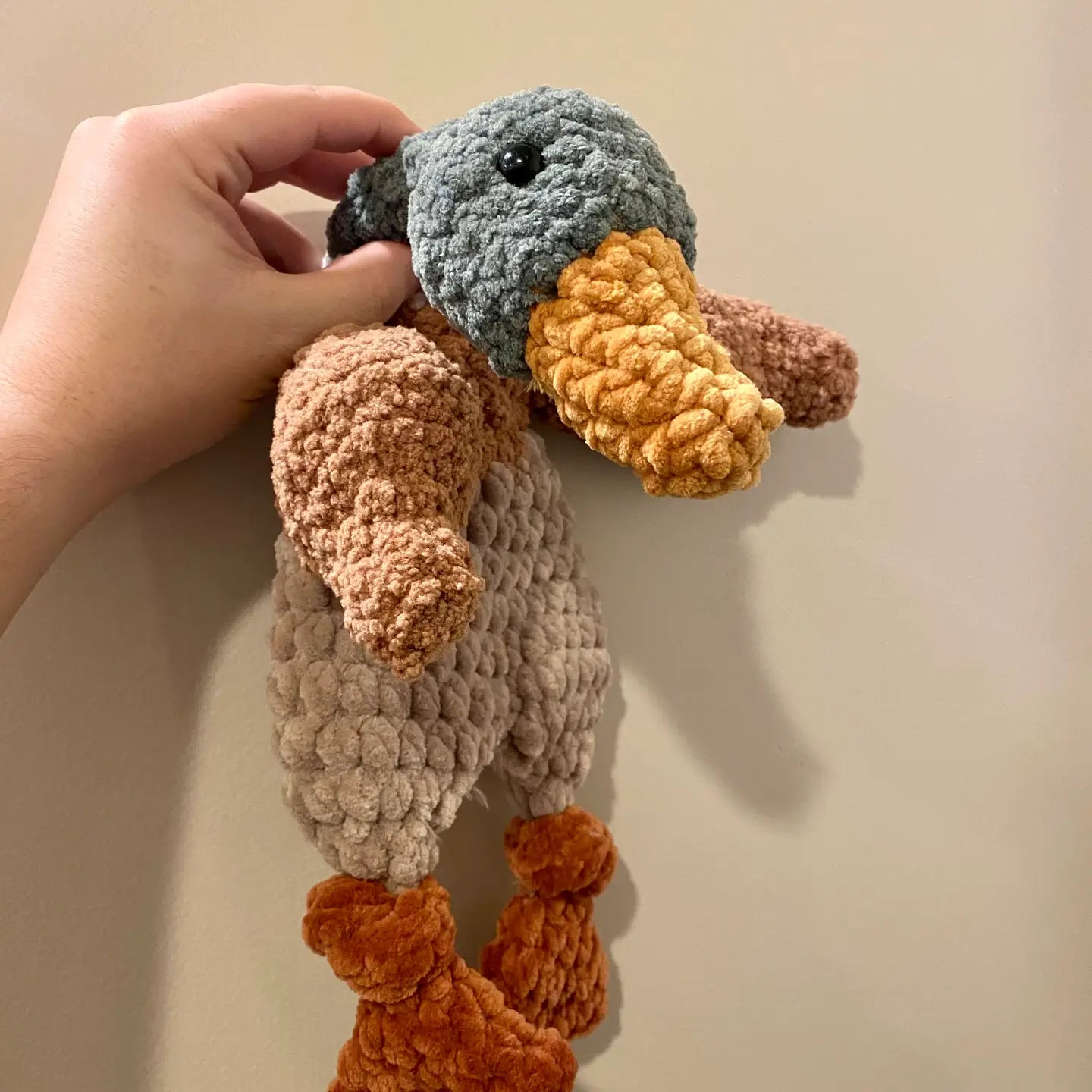 Hand Crocheted Mallard Duck Lovey Stuffed/Plush Toy