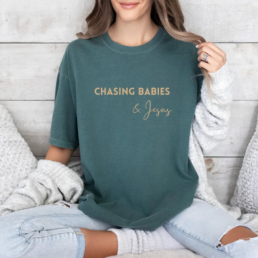 Chasing Babies and Jesus Graphic Tee