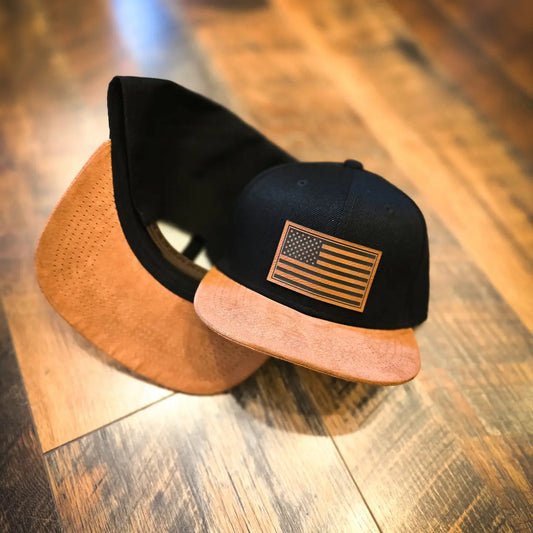 American Suede Flag Flat Brim Toddler Snapback