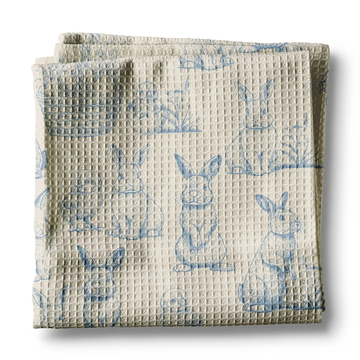 Easter Bunny Spring Kitchen Waffle Towel