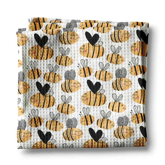 HoneyBee Summer Kitchen Waffle Towel