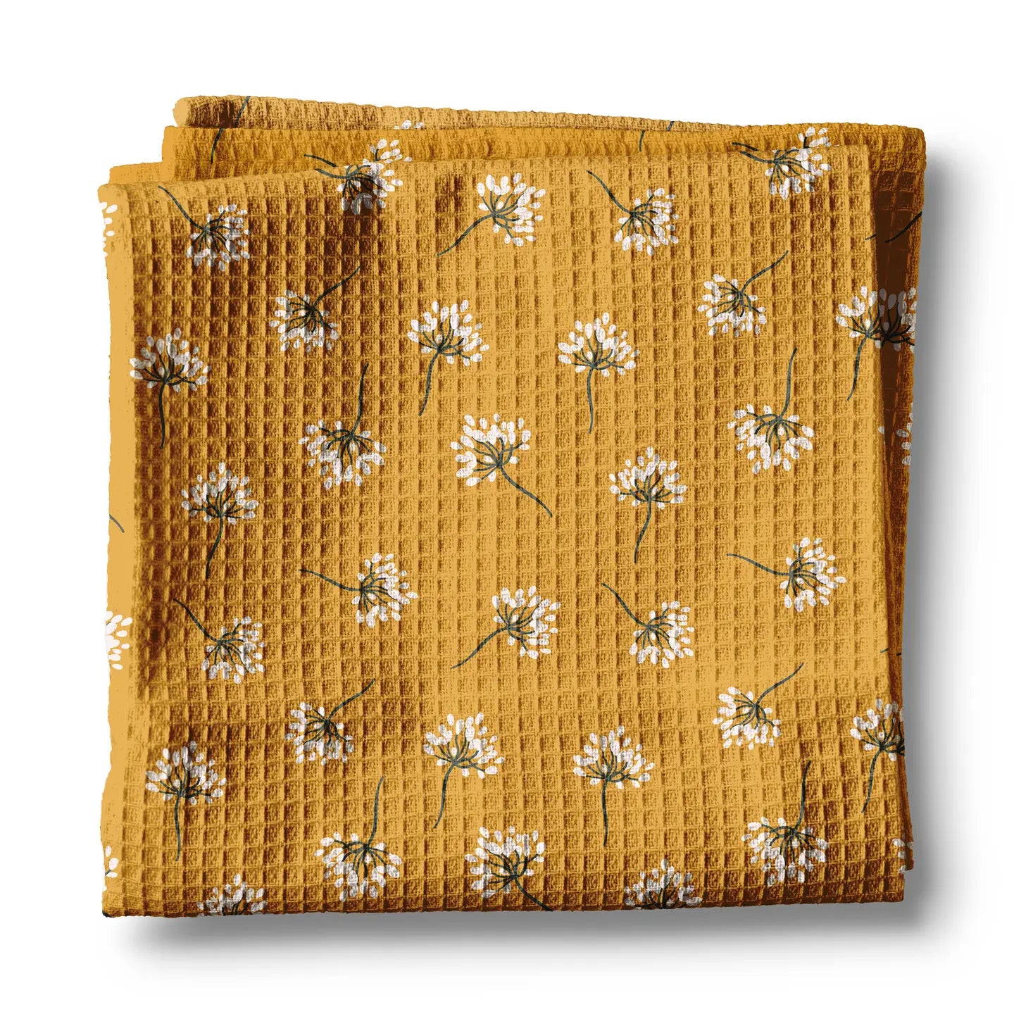Boho Floral Waffle Kitchen Towel