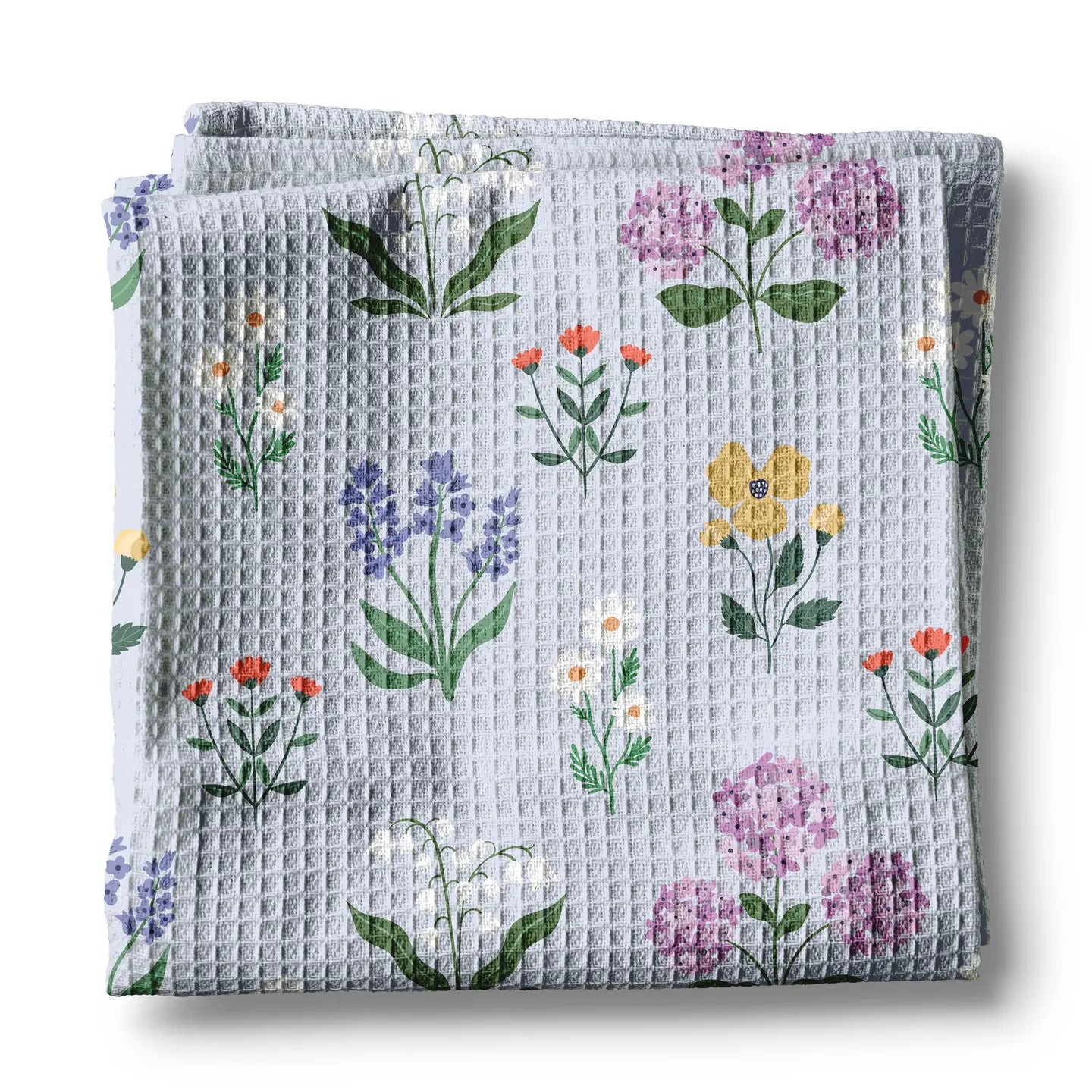 Spring Floral Kitchen Waffle Towel