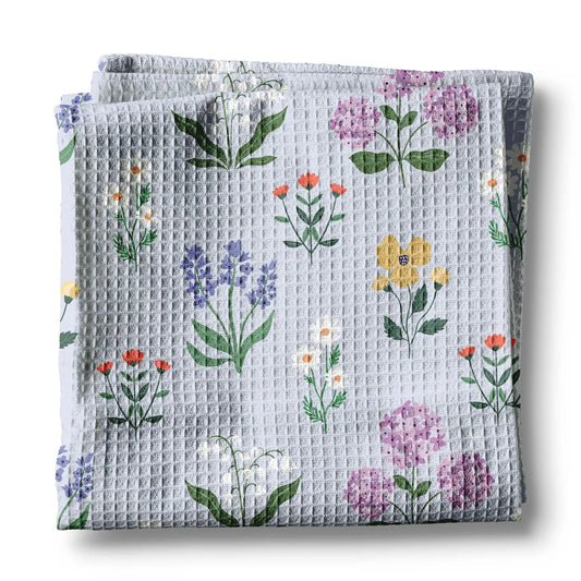 Spring Floral Kitchen Waffle Towel
