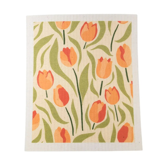 Tulip Patterned Dishcloth