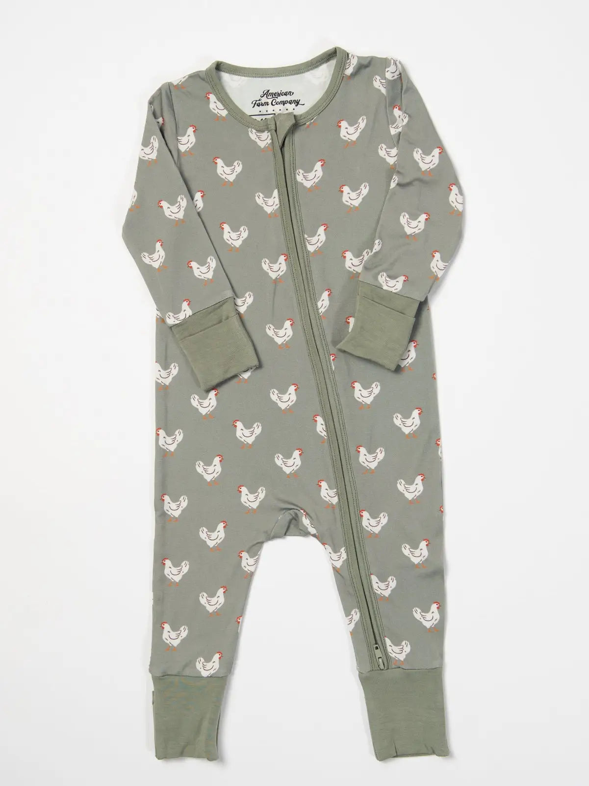 Sage Chickens Bamboo Baby Zippy