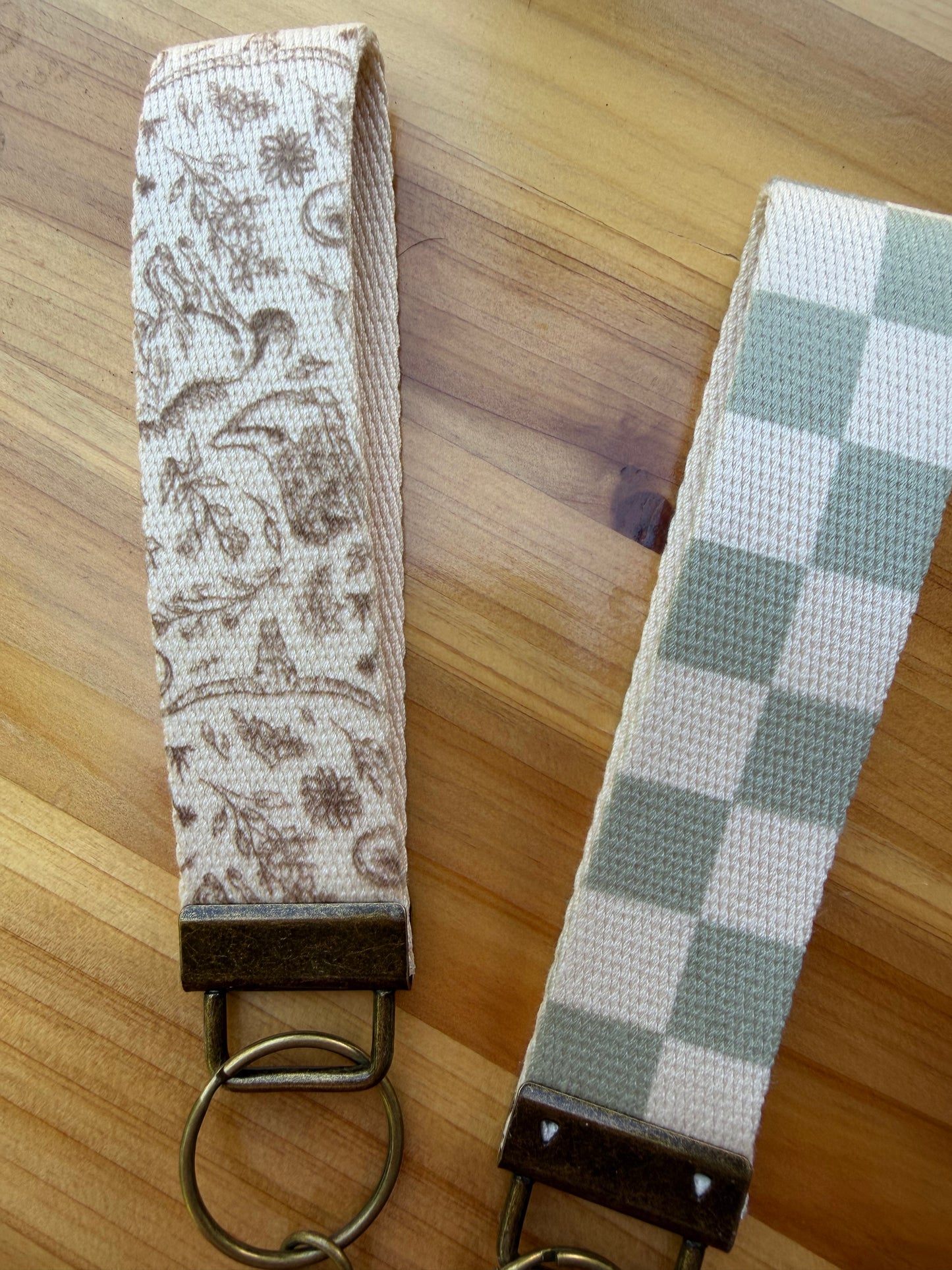Canvas Wristlet Lanyard Keychain