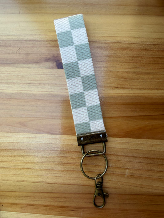 Canvas Wristlet Lanyard Keychain