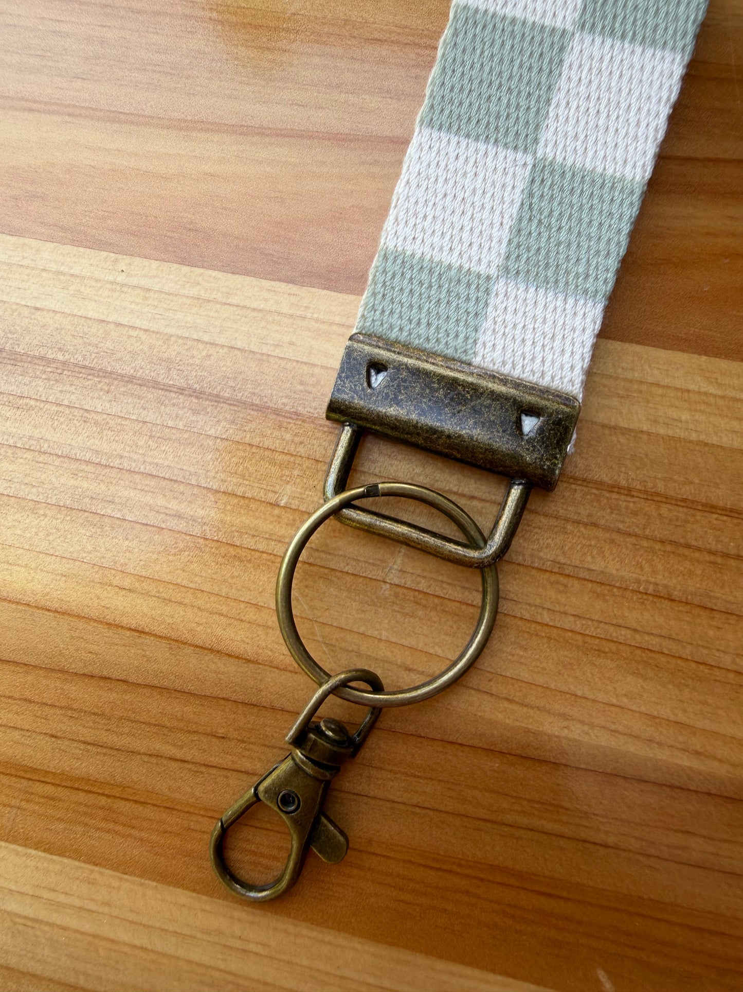 Canvas Wristlet Lanyard Keychain