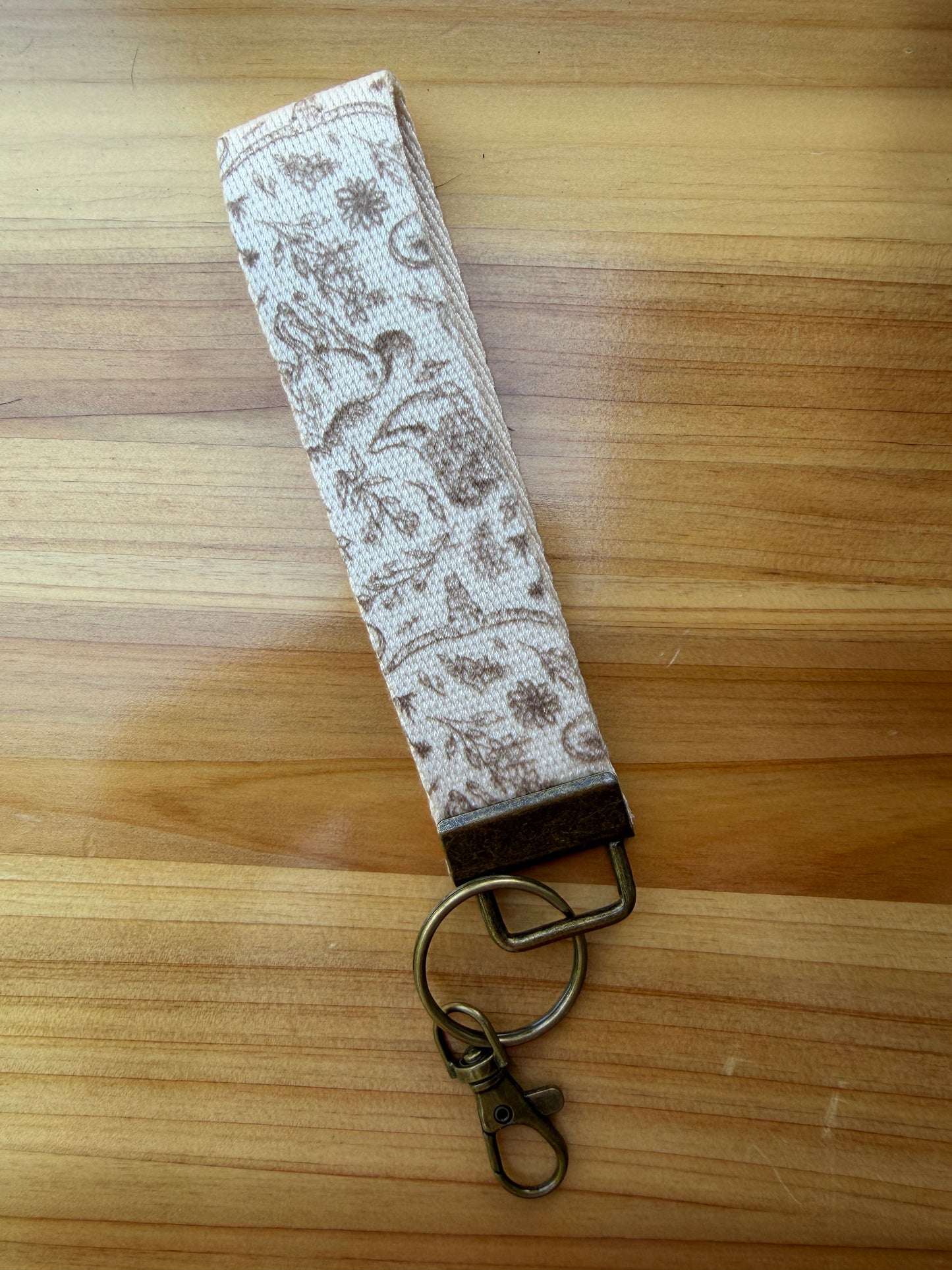Canvas Wristlet Lanyard Keychain