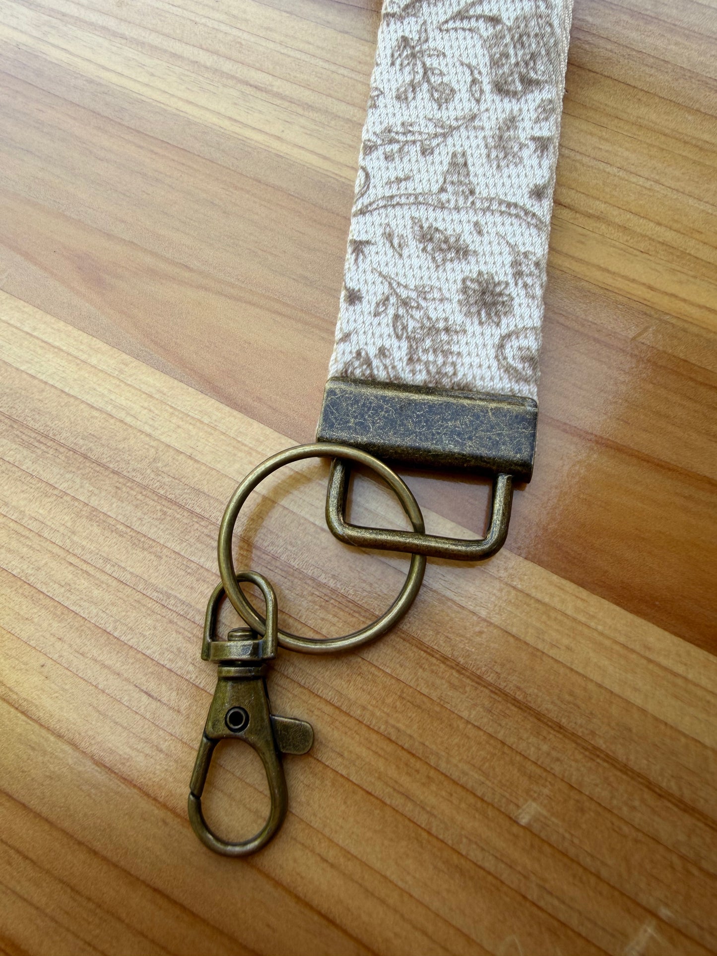 Canvas Wristlet Lanyard Keychain