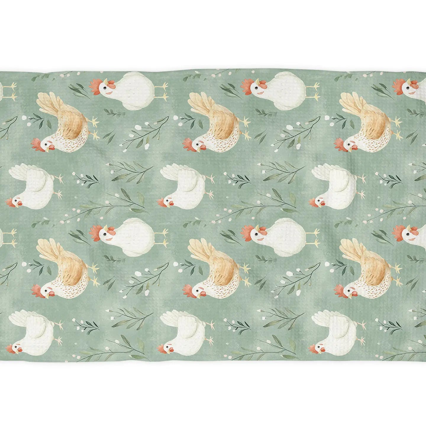 Chicken Farmhouse Homestead Waffle Towel