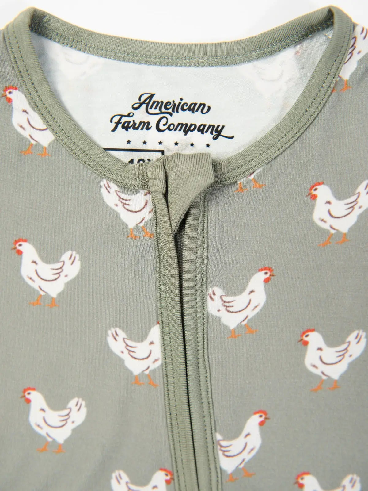 Sage Chickens Bamboo Baby Zippy