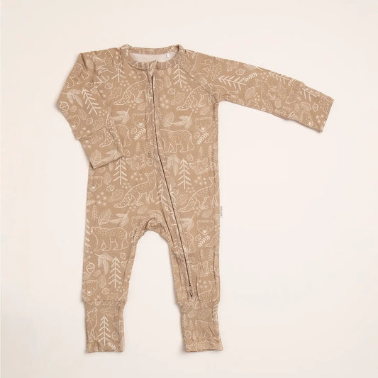 Bamboo Sleeper Taupe Woodland Animal