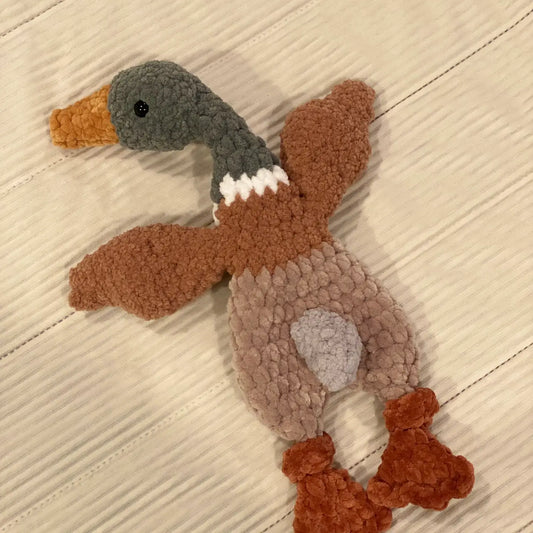 Hand Crocheted Mallard Duck Lovey Stuffed/Plush Toy
